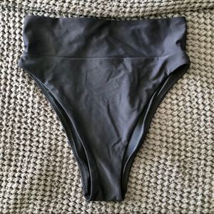 Aerie Navy high waisted cheeky bikini bottom